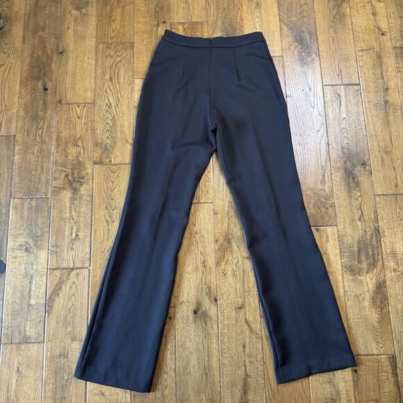 DO+BE Boutique Black Pleated High Rise Split Hem Pants Womens Size S Inseam 31" - Picture 6 of 7